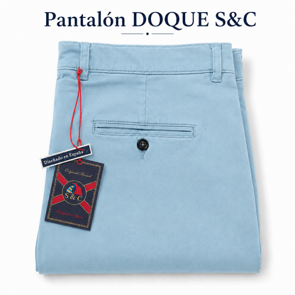 Pantalón chino modelo "Docke" celeste