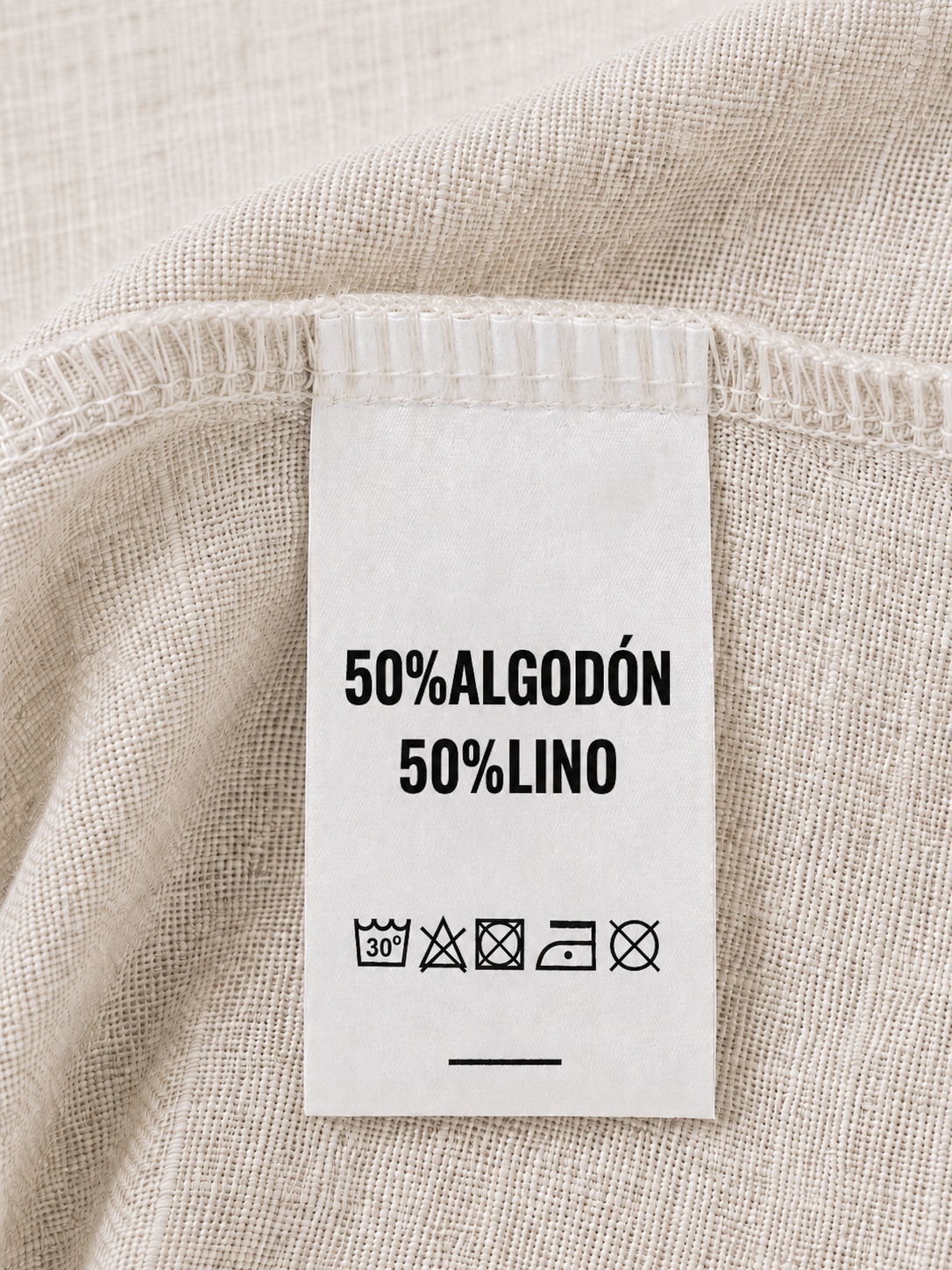 Pantalón corto de lino kaki