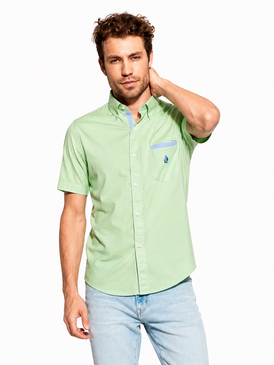 Camisa Hombre manga corta Verde