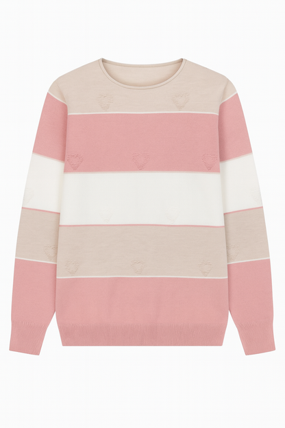Jersey a rayas con corazones
