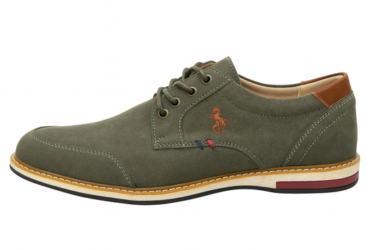 Zapato casual hombre verde kaki