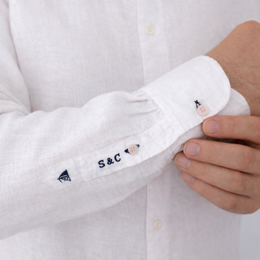 Polera Lino de hombre Blanco