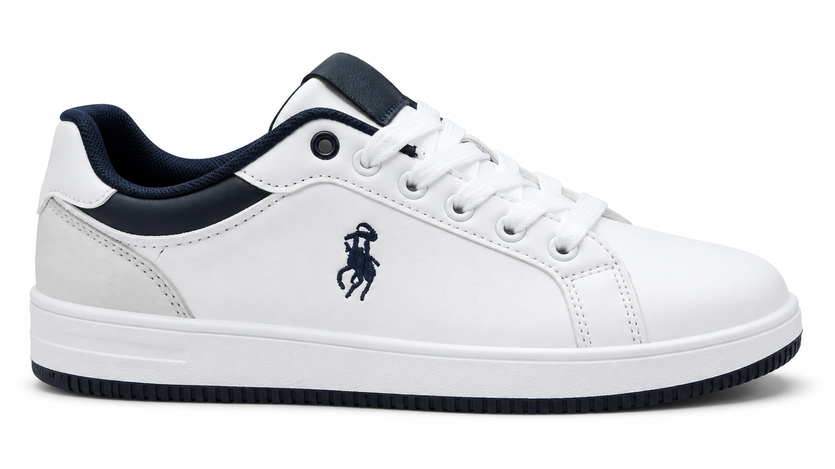 Zapatillas casual cómodas de hombre Blanco y Marino