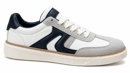 Zapatillas casual cómodas de hombre Blanco Gris Marino