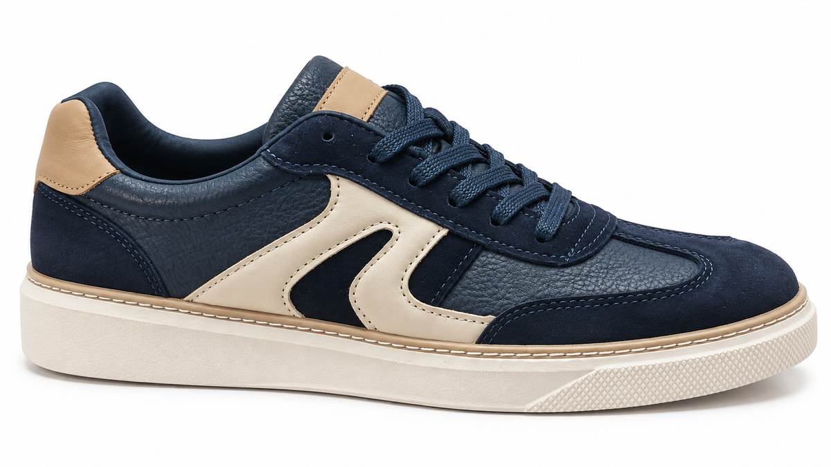 Zapatillas casual cómodas de hombre Marino Beige