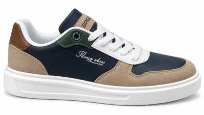 Zapatillas casual cómodas de hombre Marino combinado
