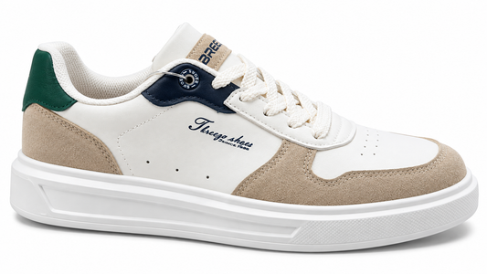 Zapatillas casual cómodas de hombre Blanco combinado