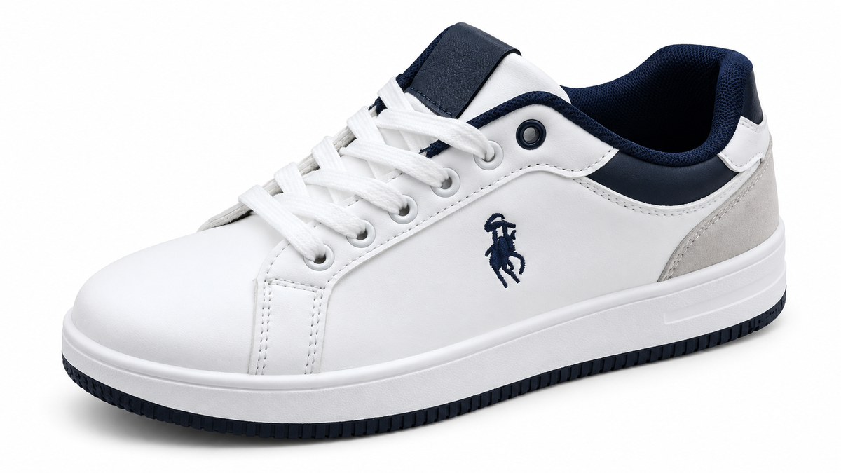Zapatillas casual cómodas de hombre Blanco y Marino