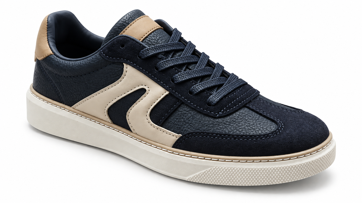 Zapatillas casual cómodas de hombre Marino Beige