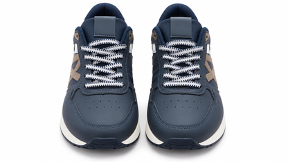 Zapatillas casual cómodas de hombre Marino Beige Blanco