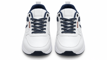 Zapatillas casual cómodas de hombre Blanco y Marino Naranja