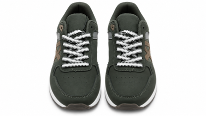 Zapatillas casual cómodas de hombre Verde Blanco