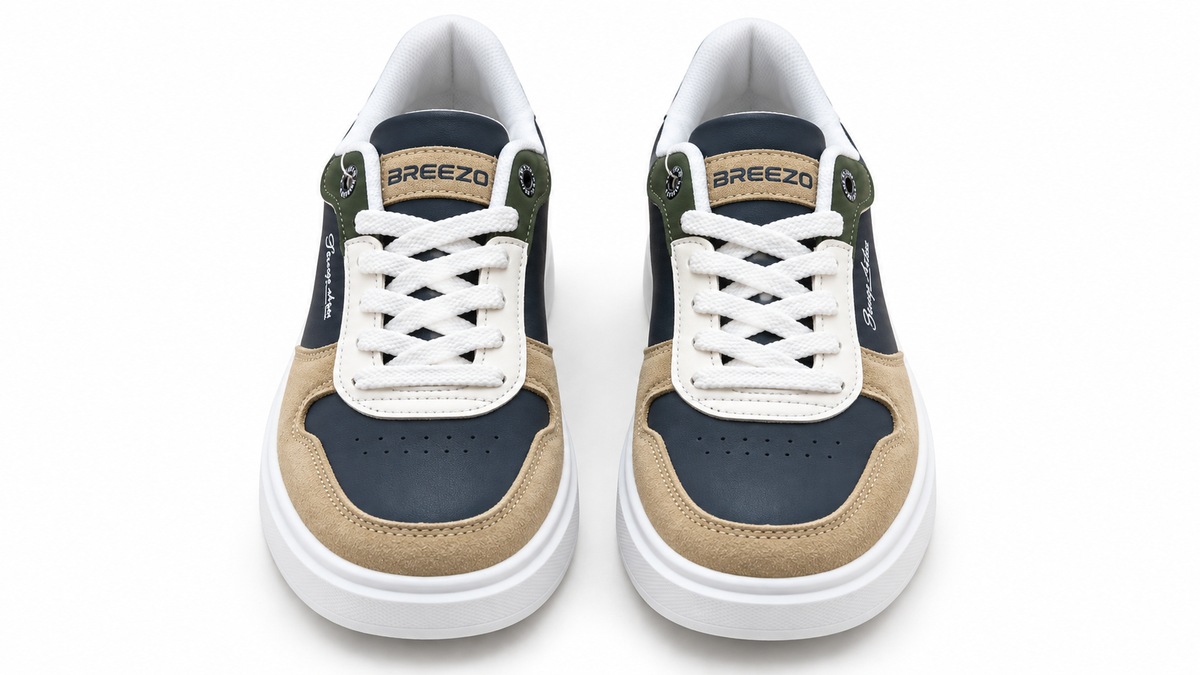 Zapatillas casual cómodas de hombre Marino combinado
