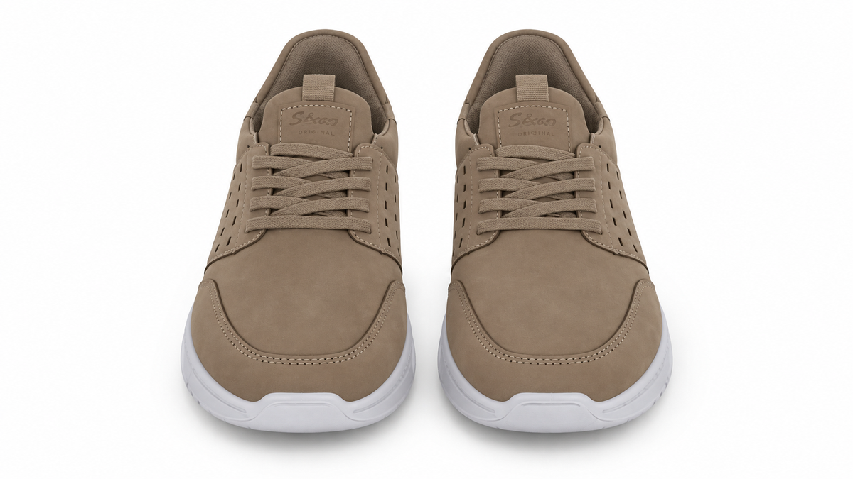 Zapatillas sport cómodas de hombre Camel
