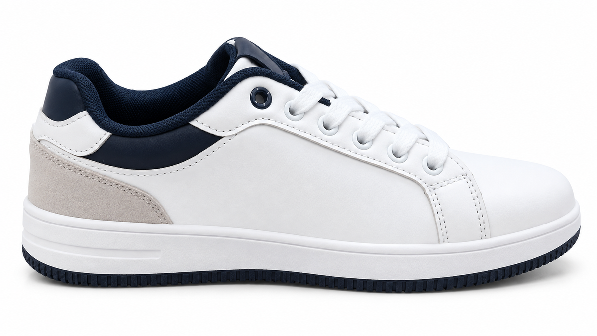 Zapatillas casual cómodas de hombre Blanco y Marino
