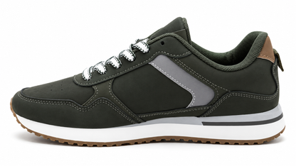 Zapatillas casual cómodas de hombre Verde Blanco