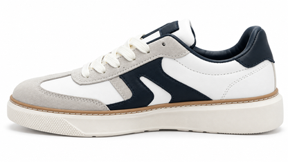 Zapatillas casual cómodas de hombre Blanco Gris Marino