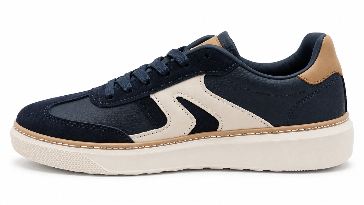 Zapatillas casual cómodas de hombre Marino Beige