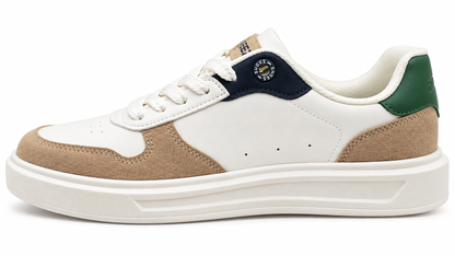 Zapatillas casual cómodas de hombre Blanco combinado