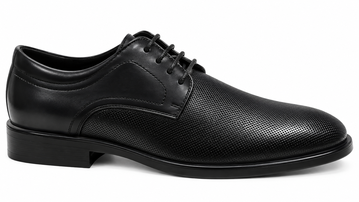 Zapato clásico Oxford Negro Micropunto