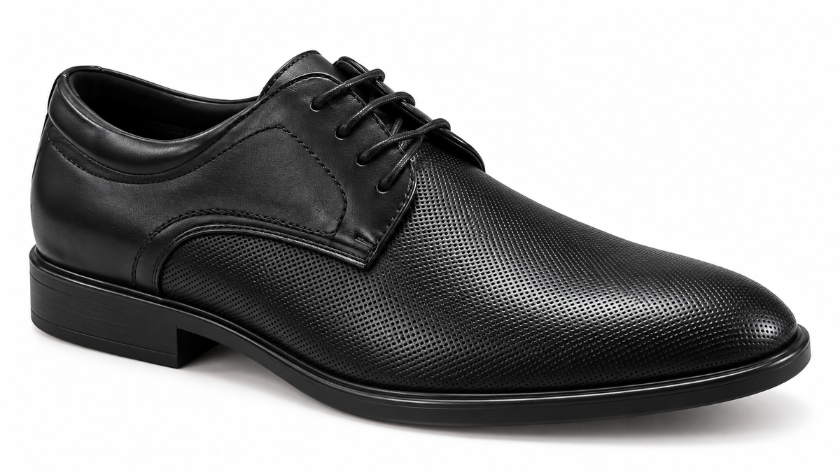 Zapato clásico Oxford Negro Micropunto