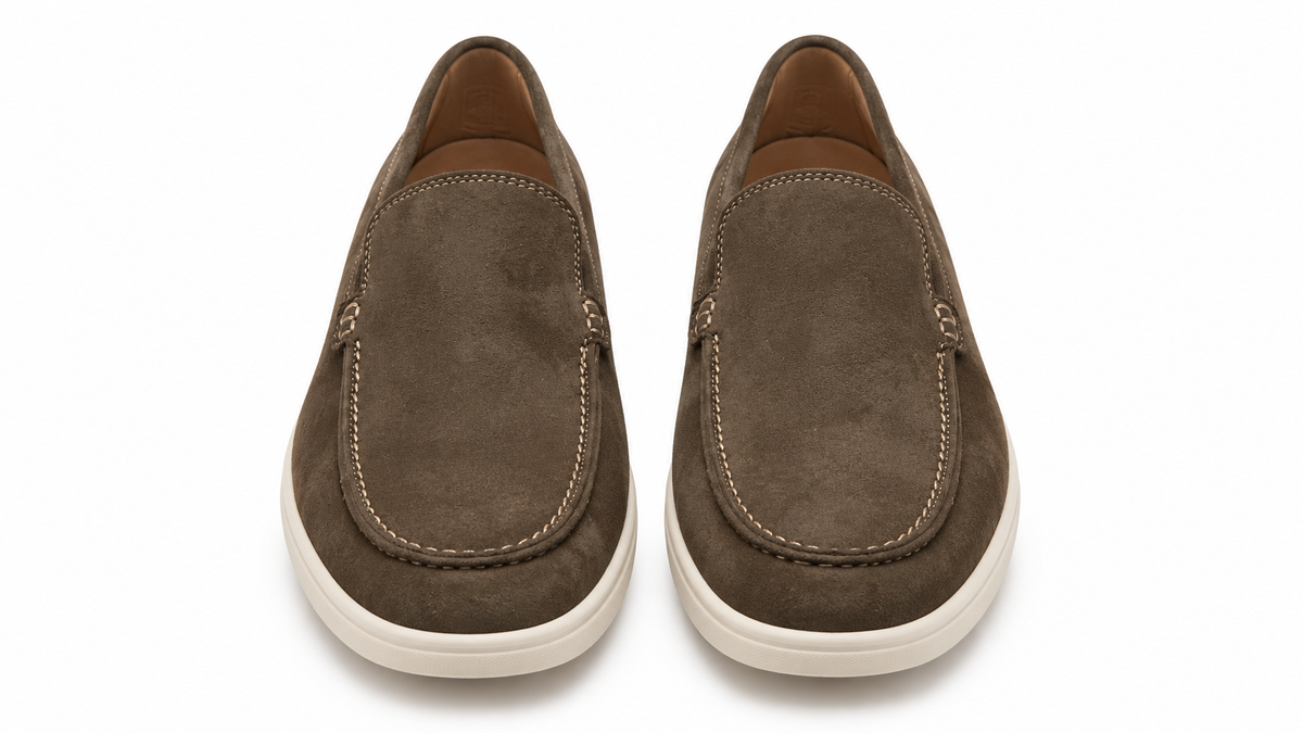 Zapato clásico Mocasín Marrón Blanco