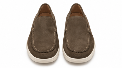 Zapato clásico Mocasín Marrón Blanco