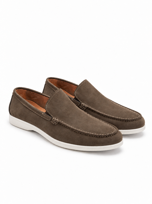 Zapato clásico Mocasín Marrón Blanco