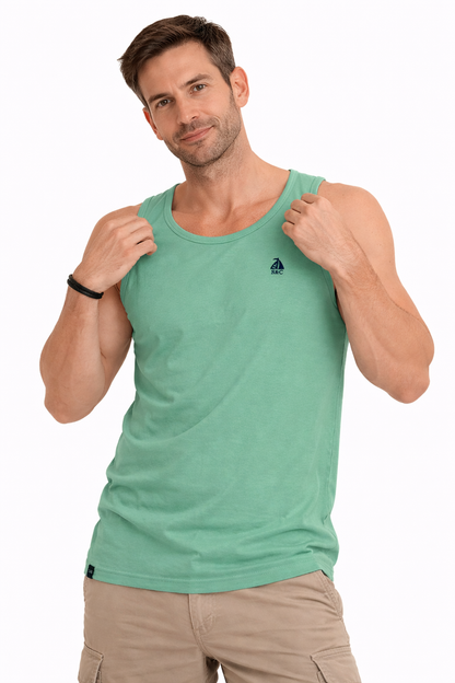 Camiseta tirantes de hombre Verde Menta