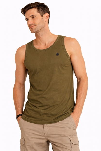 Camiseta tirantes de hombre Verde Oliva