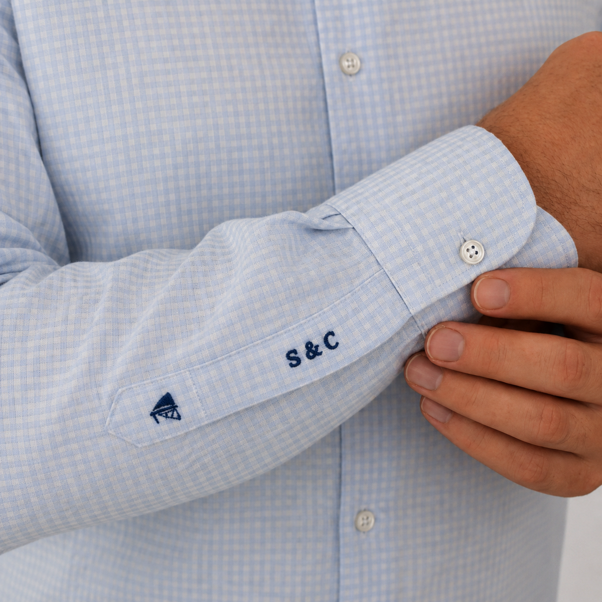 Camisa hombre manga larga Belmont Azul Celeste