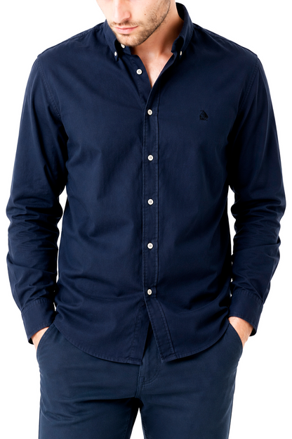 Camisa hombre manga larga Sarga Siena Marino