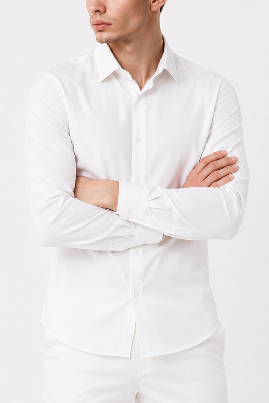 Camisa hombre manga larga Milano Blanco