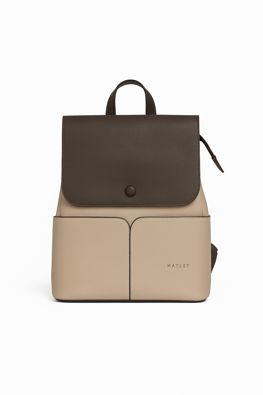 Mochila con solapa beige