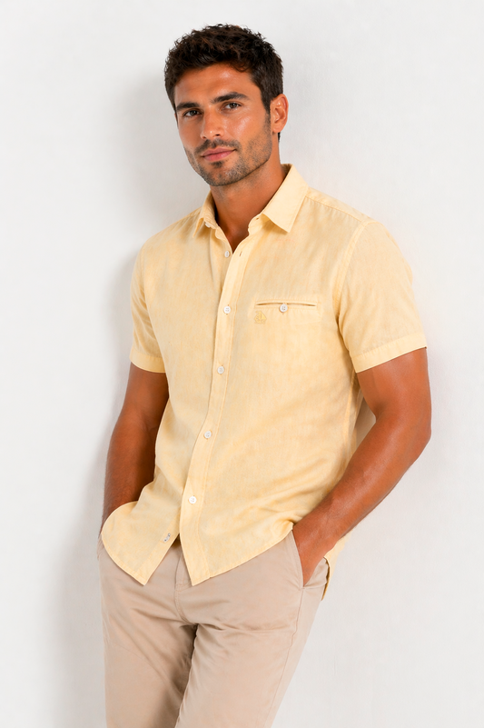 Camisa manga corta Amarillo