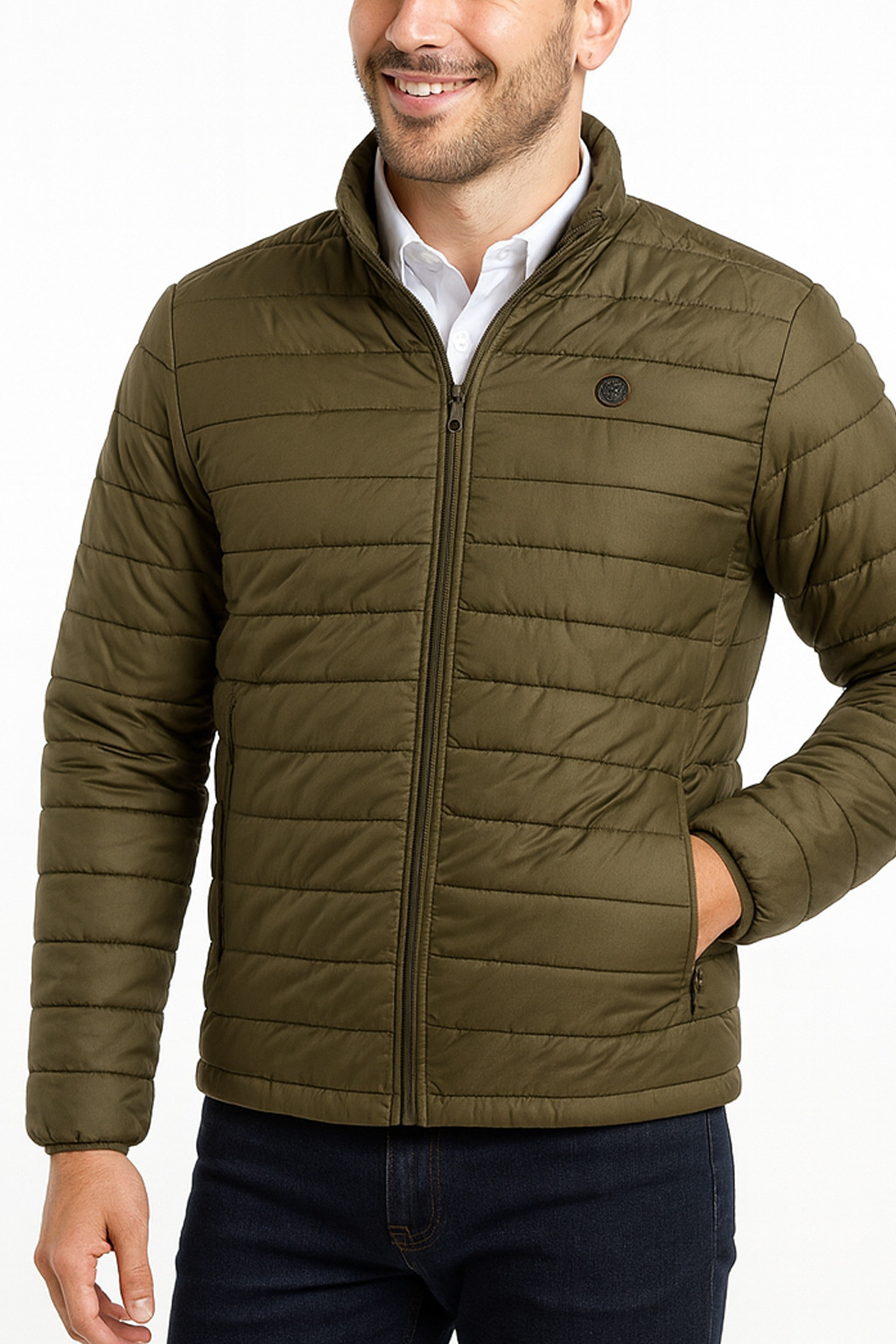 Chaqueta acolchada kaki