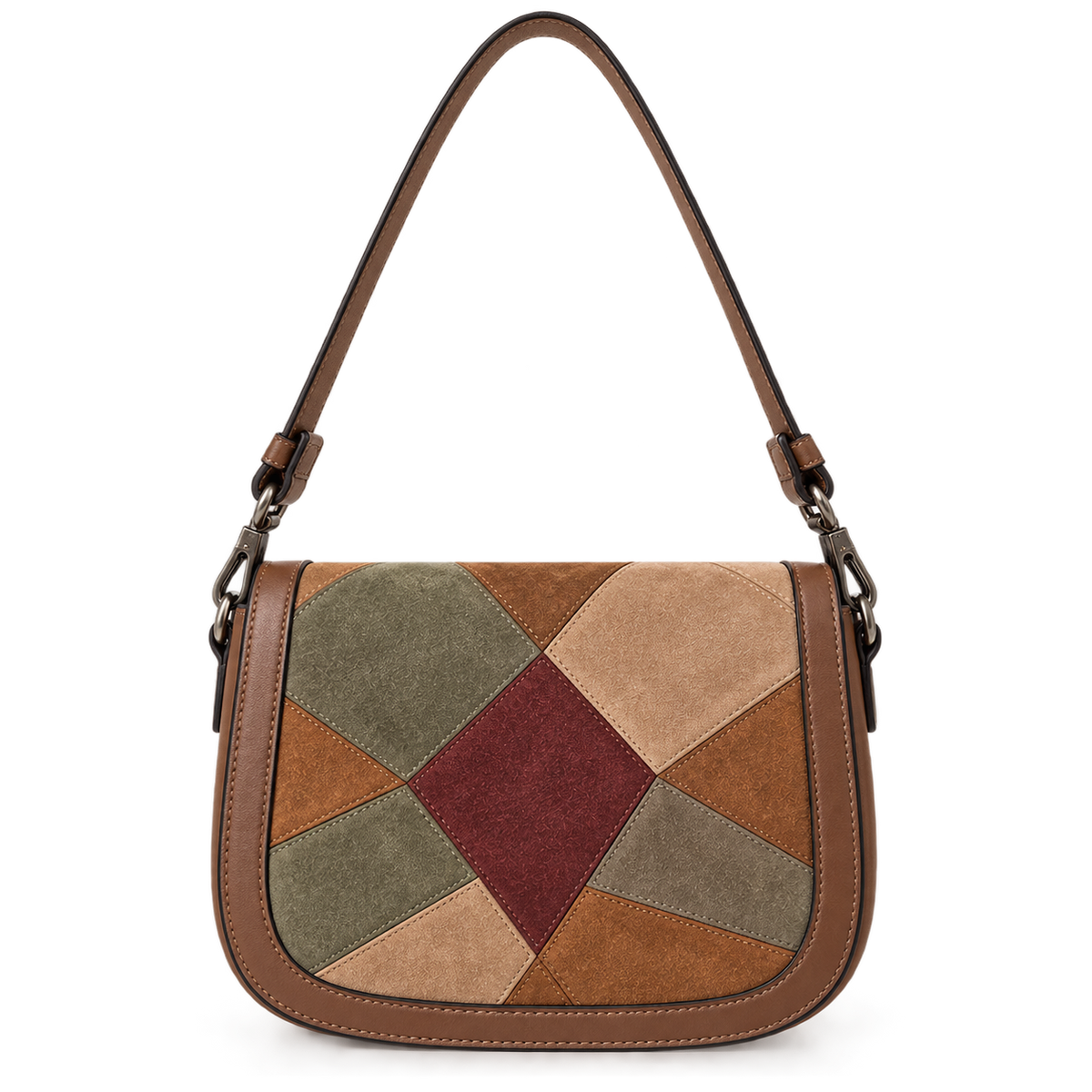 Bolso mosaico tonos marrones