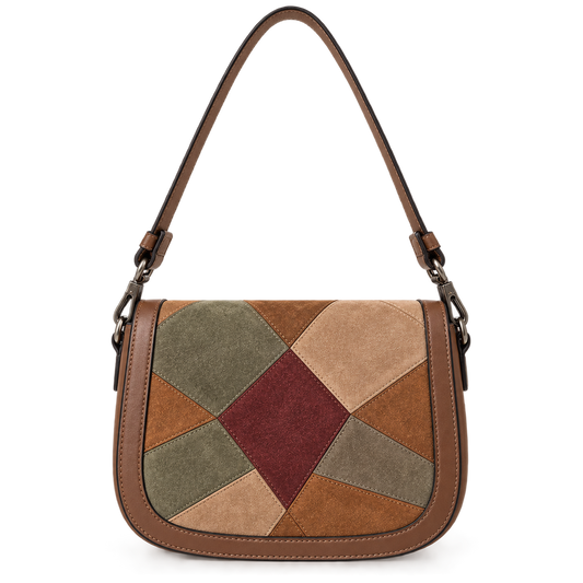 Bolso mosaico tonos marrones