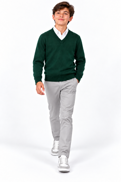 Jersey colegial uniforme escolar Verde