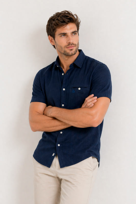 Camisa manga corta Azul Marino