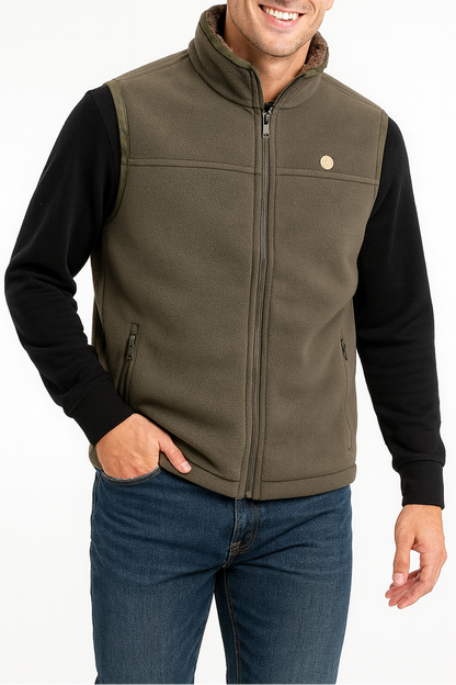 Chaleco forro polar marrón