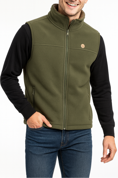 Chaleco forro polar kaki