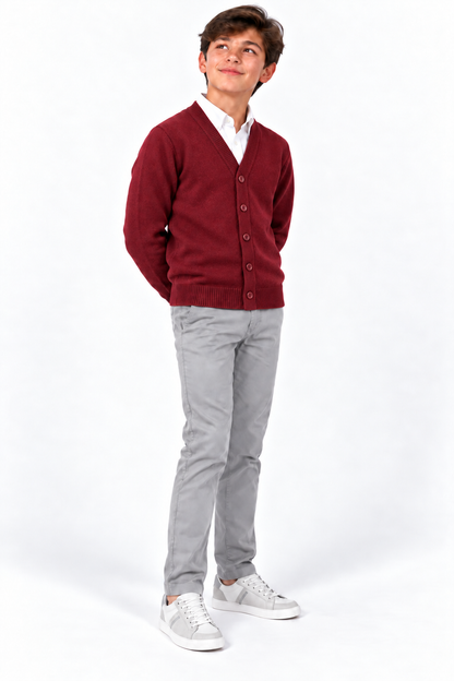 Chaqueta colegial uniforme escolar Granate