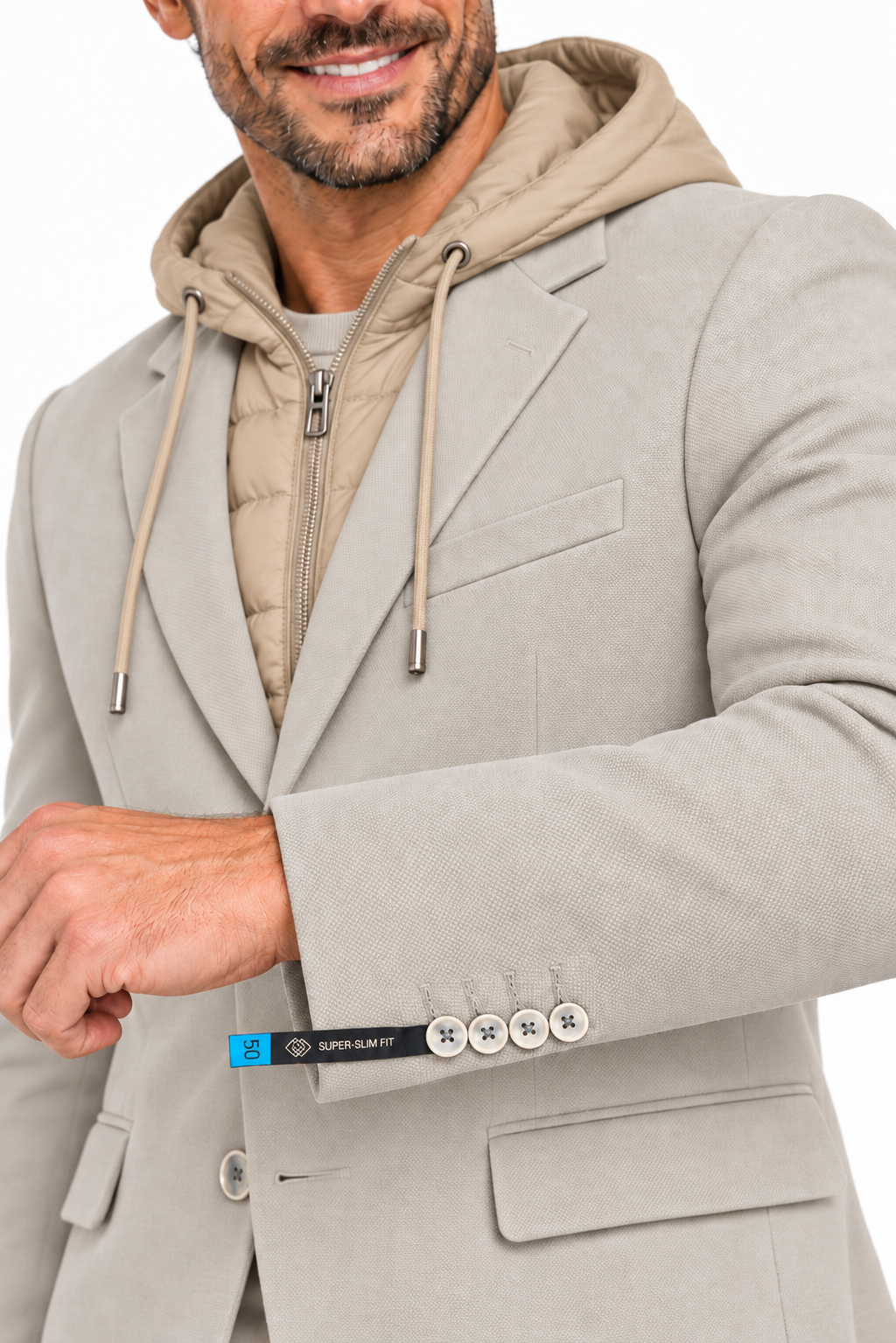 Americana Hombre AYNA Lino Clemente Beige