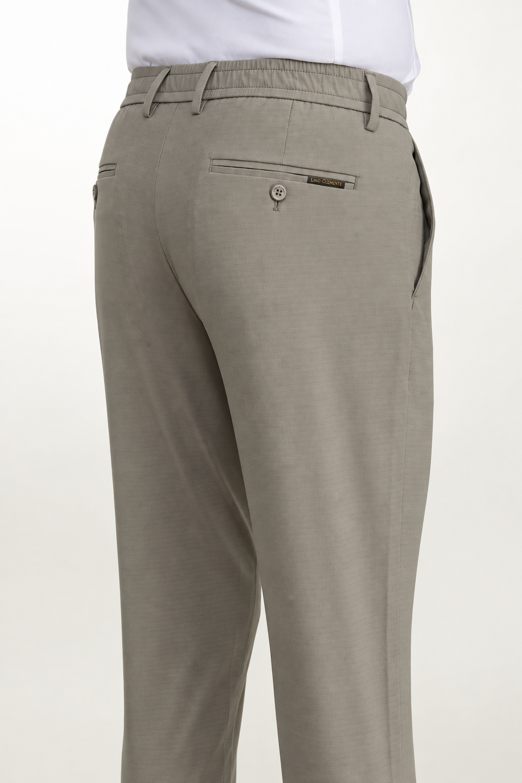 Pantalón chino LOTUS Lino Clemente Beige piedra