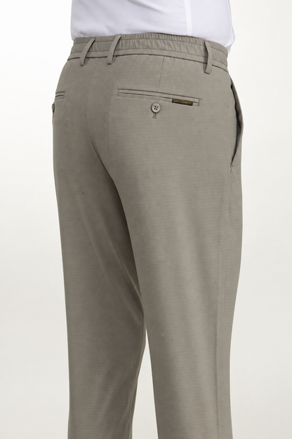 Pantalón chino LOTUS Lino Clemente Beige piedra