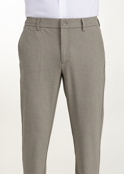 Pantalón chino LOTUS Lino Clemente Beige piedra