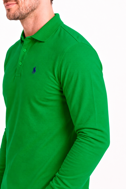 Polo Premium manga larga Verde Grass