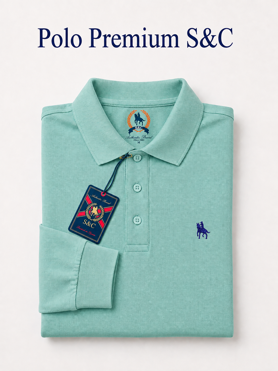 Polo Premium de manga larga sage