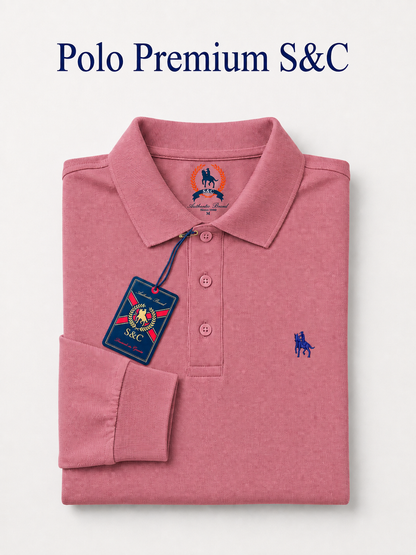 Polo Premium de manga larga grape